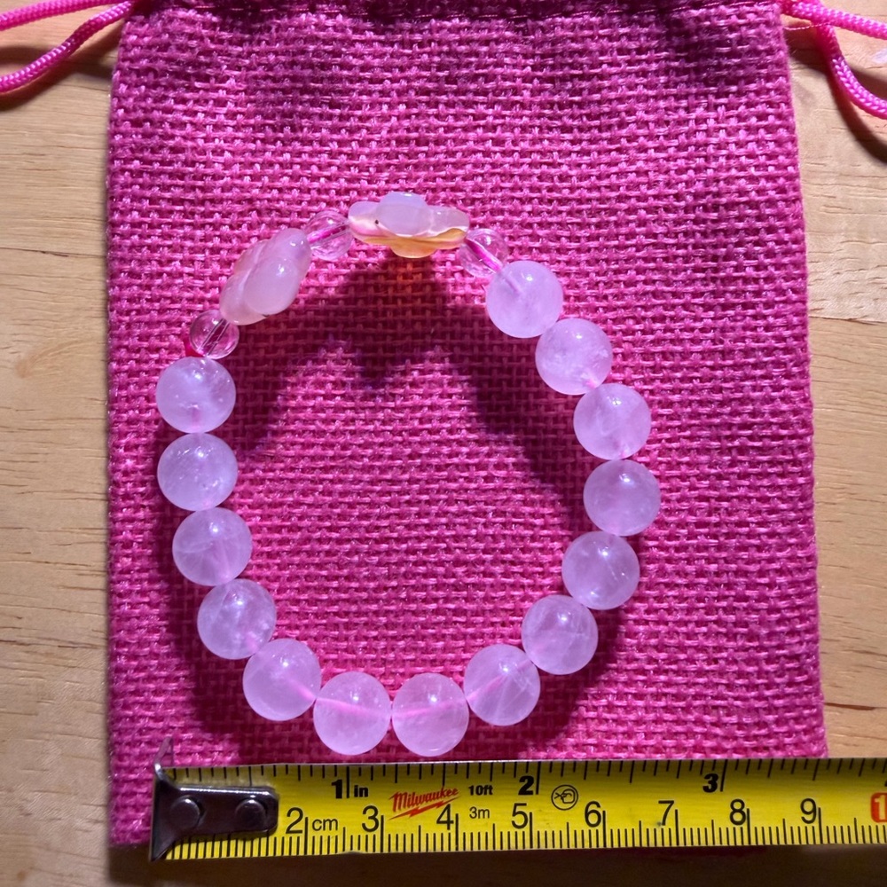 Set of 2 Natural Rose Quartz Bracelets.. - Picture 2 of 4